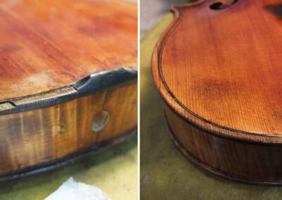 Restoration: violin edge - Vincennes France